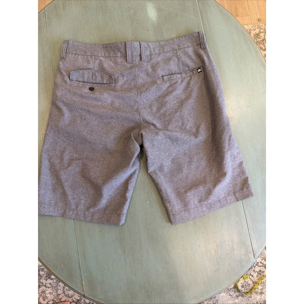 TravisMathew Golf Shorts Mens 34 Dark Heather Gray Performance Stretch 78674